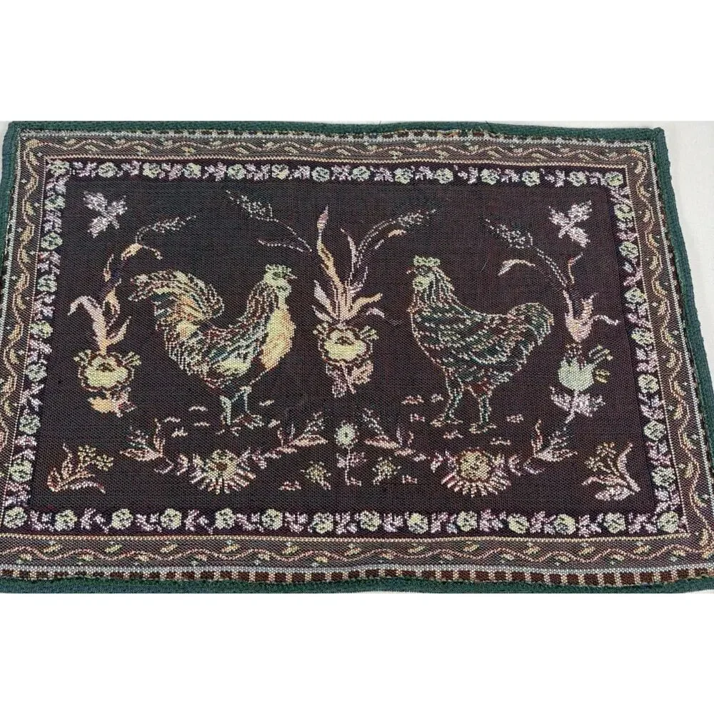 Set Of 4 woven jacquard tapestry placemats